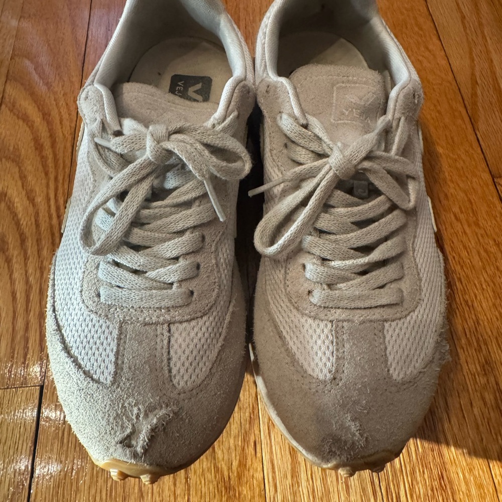 Veja Beige Suede & Mesh Sneakers (women’s)